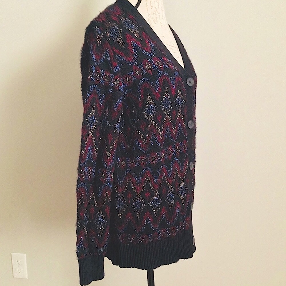 Lucky Brand Fair Isle Cardigan Sweater New With Tag